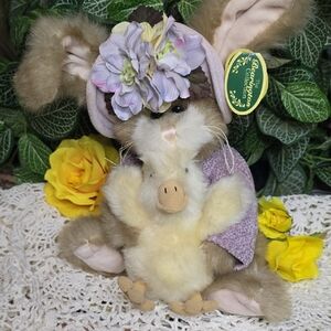 The Bearington Collection Plush Bunny (Donna) & Duck